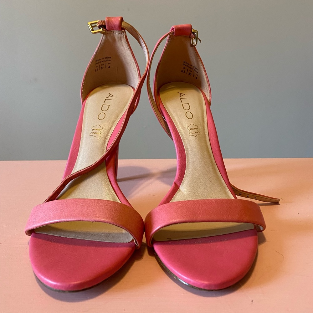 Pink Heeled Sandals